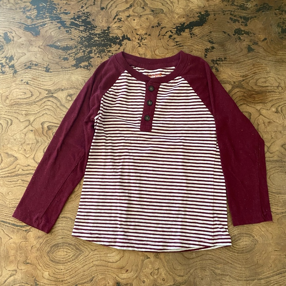 Red Striped long sleeve shirt Boy Size 4T by Cat & Jack
